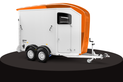 Humbaur Areion Pure Seitenansicht links | © Humbaur GmbH Humbaur Areion Pure Seitenansicht mit orangefarbenen Poly-Anbauteilen | © Humbaur GmbH